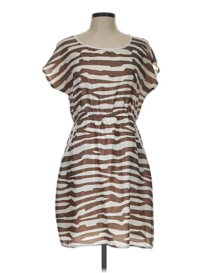 Pre-owned Ya Los Angeles Casual Dress In Brown