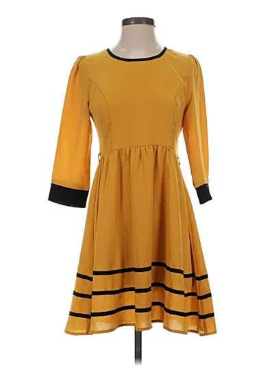 Pre-owned Ya Los Angeles Casual Dress In Yellow