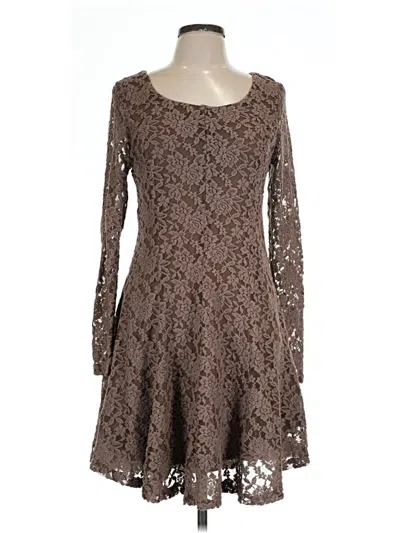Pre-owned Ya Los Angeles Cocktail Dress In Brown