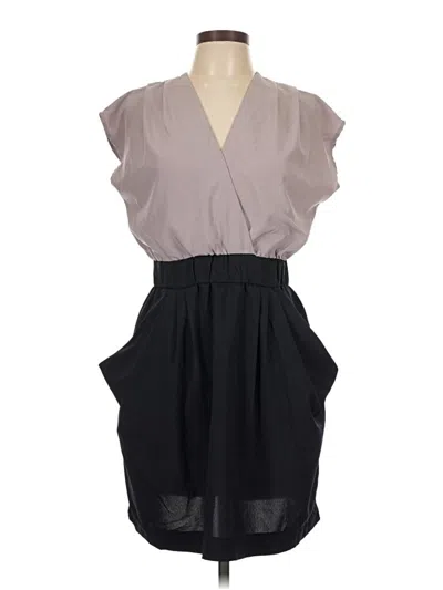 Pre-owned Ya Los Angeles Cocktail Dress In Gray