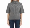 Ya Los Angeles Dolman Turtleneck Sweater In Grey In Gray