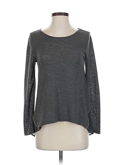 Pre-owned Ya Los Angeles Long Sleeve Top Gray Boatneck Tops