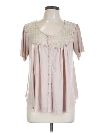 Pre-owned Ya Los Angeles Short Sleeve Blouse In Pink