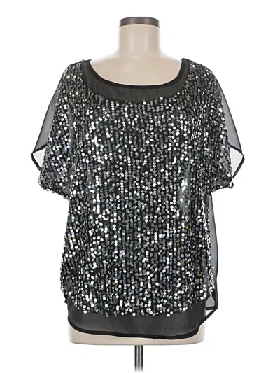 Pre-owned Ya Los Angeles Short Sleeve Blouse In Silver