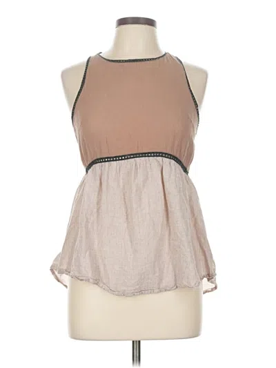 Pre-owned Ya Los Angeles Sleeveless Blouse In Brown