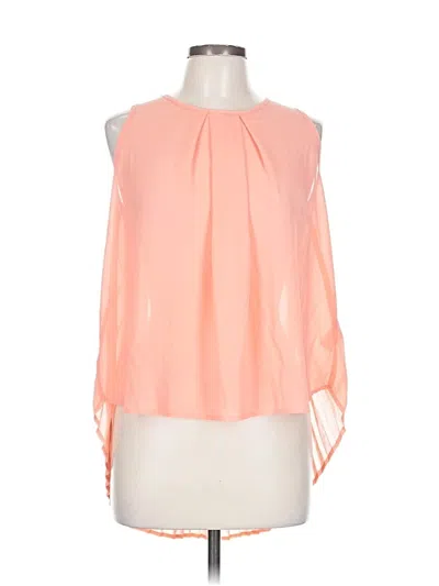 Pre-owned Ya Los Angeles Sleeveless Silk Top Orange Halter Neckline Tops