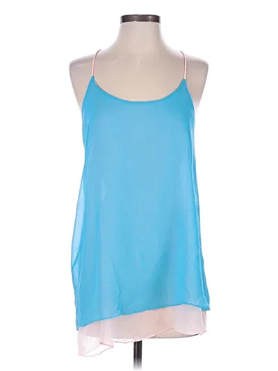 Pre-owned Ya Los Angeles Sleeveless Top Blue Halter Neckline Tops