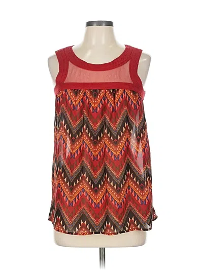Pre-owned Ya Los Angeles Tank Top Red Halter Neckline Tops