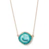 Yaa Yaa London Women's Blue Solar Power Turquoise Gemstone & Rose Gold Vermeil Necklace In Blue