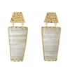 Yaa Yaa London Women's Gold / Neutrals / White White Ivory Determination Gold Gemstone Earrings