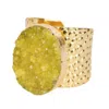 Yaa Yaa London Women's Gold / Yellow / Orange Lemon Yellow Crystal Crush Gold Statement Ring