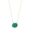 Yaa Yaa London Women's Green / Gold Aqua Green Gemstone Solar Power Gold Vermeil Necklace In Multi