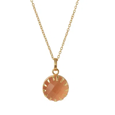 Yaa Yaa London Women's Neutrals / Gold / Yellow New Life Apricot Blush Gold Vermeil Necklace