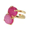 Yaa Yaa London Women's Pink / Red Colour Pop Lux Adjustable Ring - Pink/red In Multi