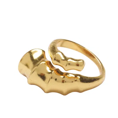 Yaa Yaa London Women's Strength Gold Vermeil Adjustable Ring