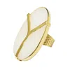 Yaa Yaa London Women's White Agate Yaa Yaa Adjustable Gemstone Ring In White