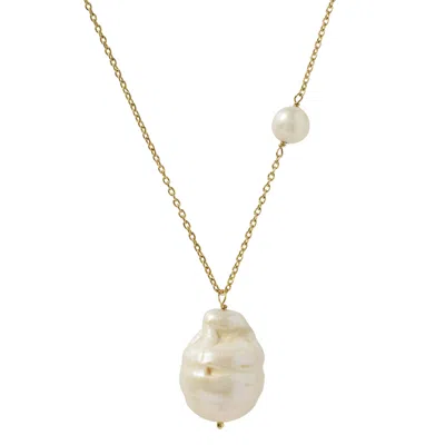 Yaa Yaa London Women's White Perfectly Imperfect Pearl Necklace — Limited Edition