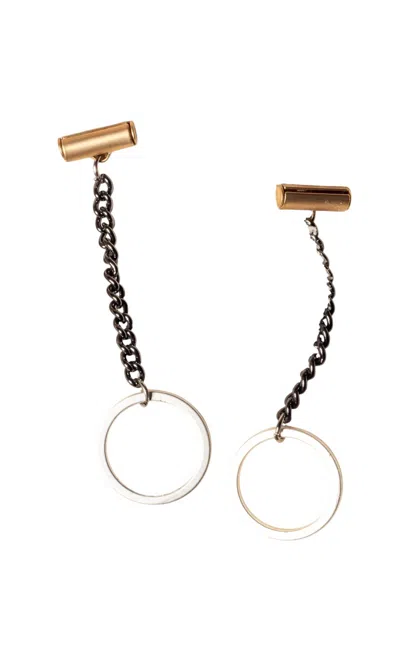 Yacht Club Access Women's Chained Together Earrings In White In Metallic