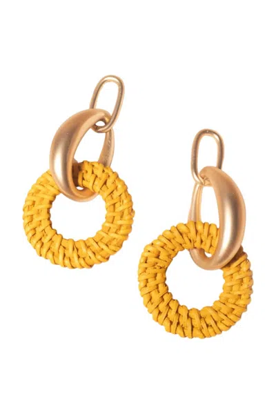 Yacht Club Access Women's Mustang Earrings In Yellow In Gold