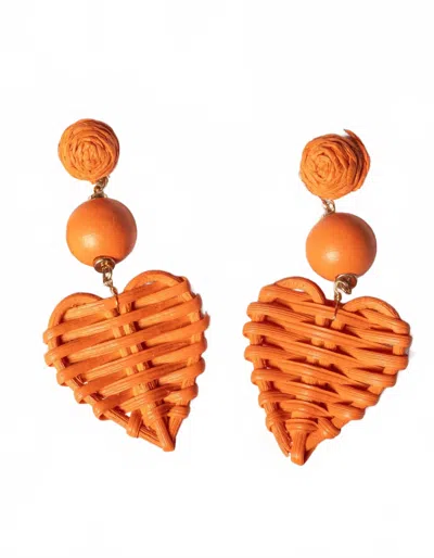 Yacht Club Access Women's Your Heart Earrings In Orange