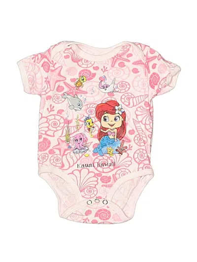 Pre-owned Yacht Club Babies' Short Sleeve Onesie In Pink