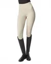 Yagya Compression Pull-on Riding Breeches Pant In Tan In White