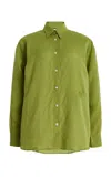 Yaitte Buoy Linen Shirt In Green