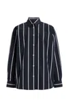 Yaitte Buoy Striped Cotton Shirt In Black
