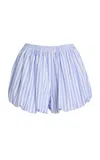 Yaitte Exclusive Riviera Striped Cotton-poplin Bubble Shorts