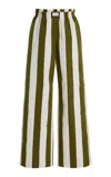 Yaitte Janeiro Cotton Trousers In Stripe