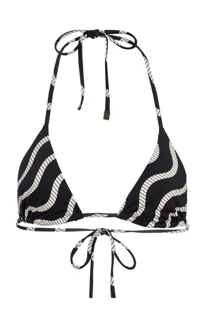 Yaitte Nevis Bikini Top In Black,white