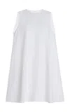 Yaitte Nice Linen Trapeze Dress In White
