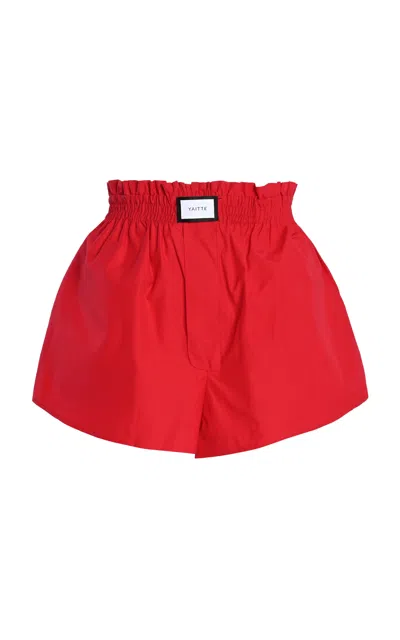 Yaitte Palma Cotton Shorts In Red