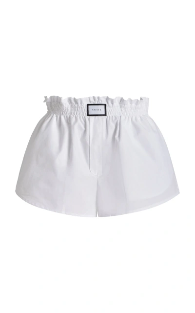 Yaitte Palma Cotton Shorts In White