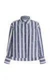Yaitte Palma Jacquard-striped Cotton Shirt