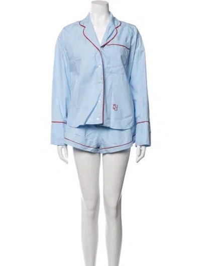 Pre-owned Yaitte Short Set In Blue