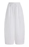 Yaitte Soller Wide-leg Linen Pants In White