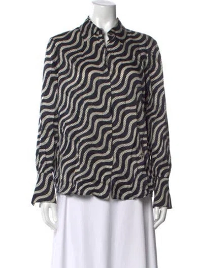 Pre-owned Yaitte Striped Long Sleeve Top In Multicolor