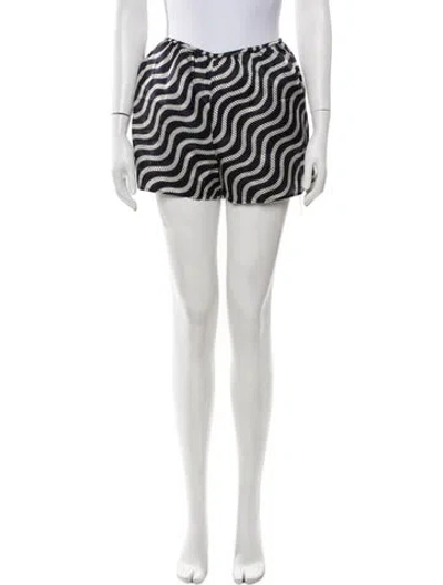 Pre-owned Yaitte Striped Mini Shorts In Multicolor