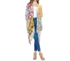 Yak & Yeti Boho Floral Kimono Wrap In Mustard Multi