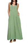 Yak & Yeti Boho Patchwork Maxi Dress In Green In Green