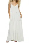 Yak & Yeti Boho Patchwork Maxi Dress In Natural In White