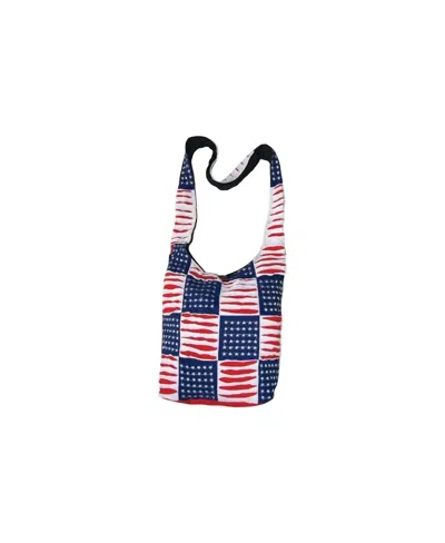 Yak & Yeti Unisex American Flag Shoulder Bag In Multicolor
