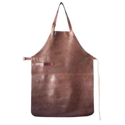 Yako&co Brown Premium Genuine Leather Apron - Cognac B