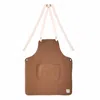 Yako&co Minimalist Vegan Leather Apron, Hazelnut Brown In Brown