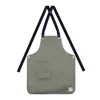 Yako&co Minimalist Vegan Leather Gardening Apron, Moss Green In Green