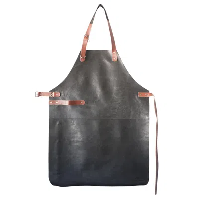 Yako&co Premium Genuine Leather Apron - Black B