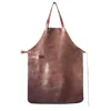 Yako&co Premium Genuine Leather Apron - Brown In Brown