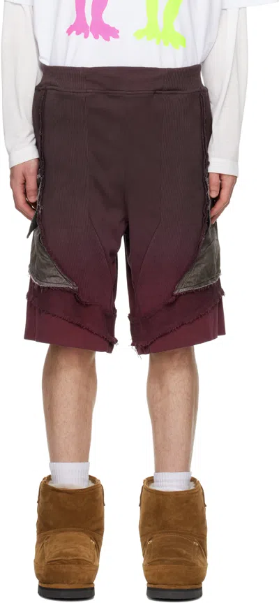 Yaku Burgundy Camo Magma Shorts In Multi