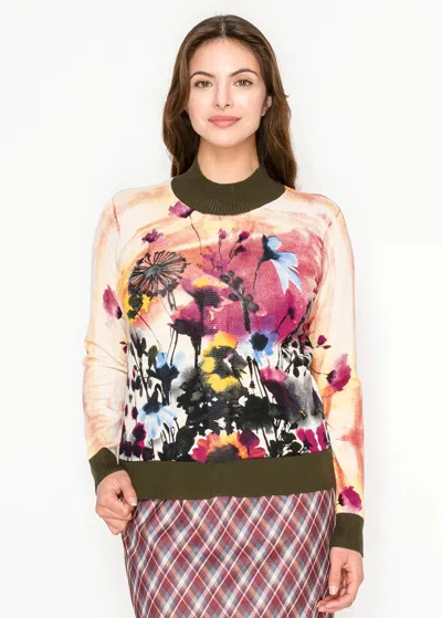 Yal New York Artistic Floral Print Pullover In Multi